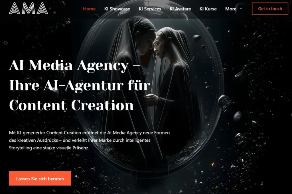 WordPress-Webdesign für AI Media Agency – moderne Website für professionelle Markenpräsentation