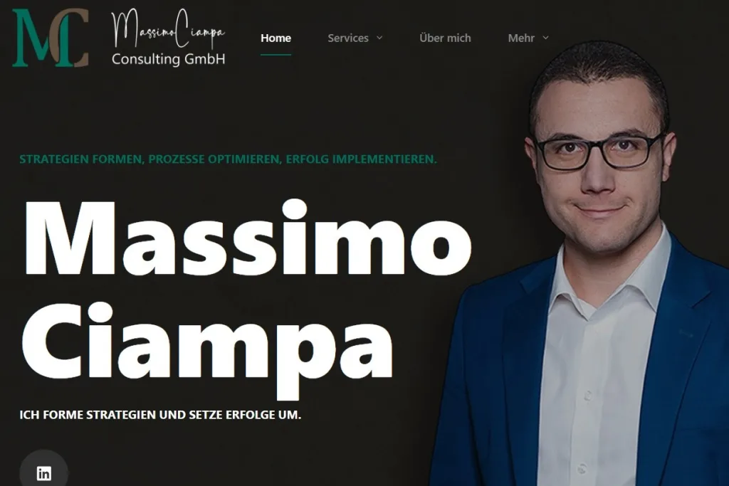 WordPress-Webdesign für Prozess-Consultant Massimo Ciampa – strukturierter Auftritt für klare Kundenführung